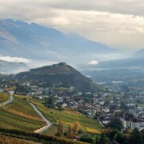 Point de vue sur la ville de Sierre